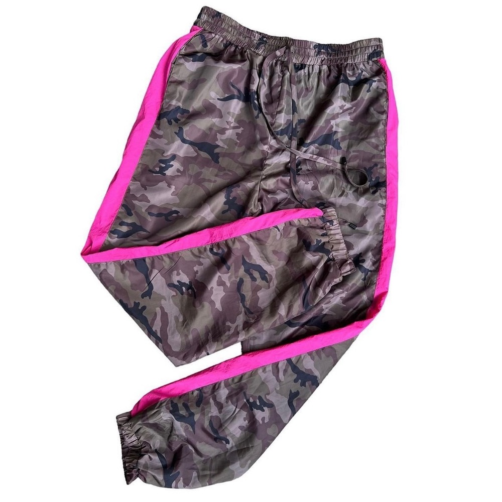 Honey punch nylon camo jogger pants